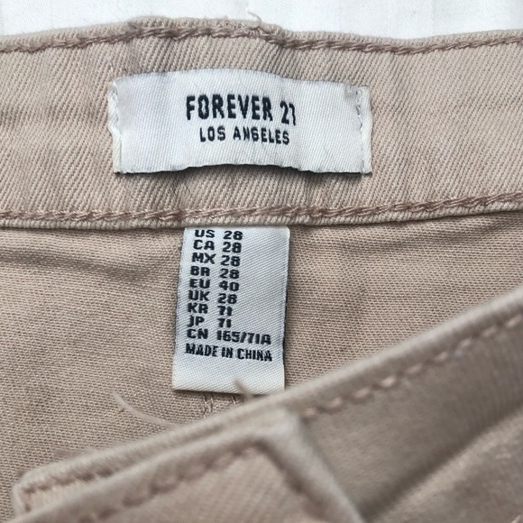 Forever 21 Light Dusty Pink/Tan Button Front Skirt - Picture 3 of 4